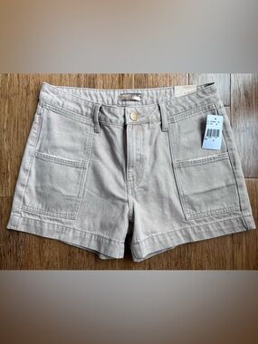 Kut from the Kloth Jane Short Hi Rise Tan Denim Shorts NWT size 6